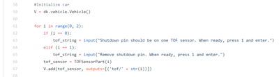 Initializing TOF Sensors